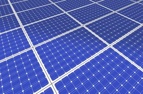 Solar panel concept 3d illustration イラスト素材