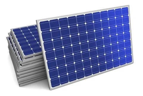 Solar panel concept 3d illustration Ilustração Stock