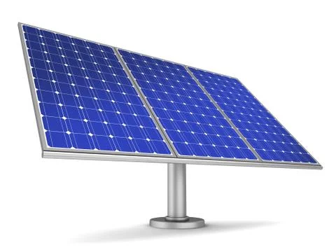 Solar panel concept 3d illustration Ilustração Stock