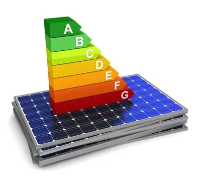 Solar panel concept 3d illustration Stock Illustration
