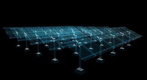 Solar Panel Concept. 3d illustration Stock Illustration