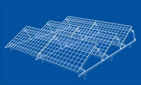 Solar Panel Concept Illustrazione stock