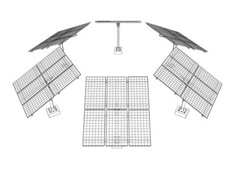 Solar Panel Concept 库存插图