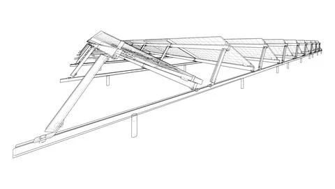 Solar Panel Concept Stock Illustration