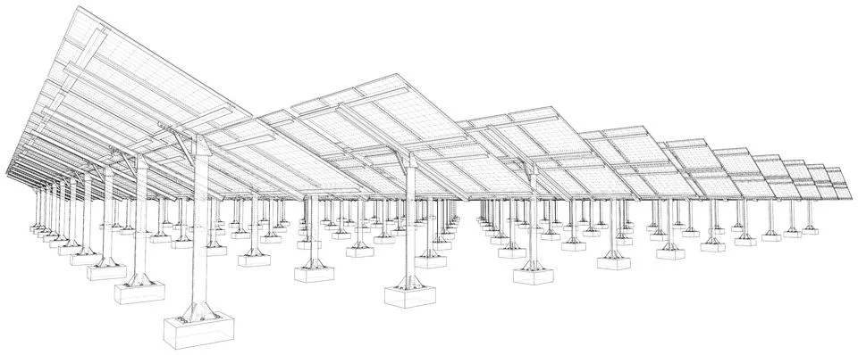 Solar Panel Concept Illustrazione stock