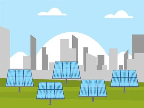 Solar Panel Concept Illustration Illustrazione stock