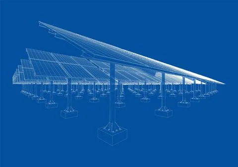 Solar Panel Concept. Vector Stock Illustration