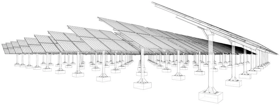 Solar Panel Concept. Vector Stockillustratie