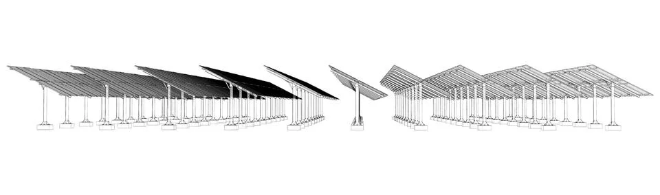 Solar Panel Concept. Vector Stockillustratie