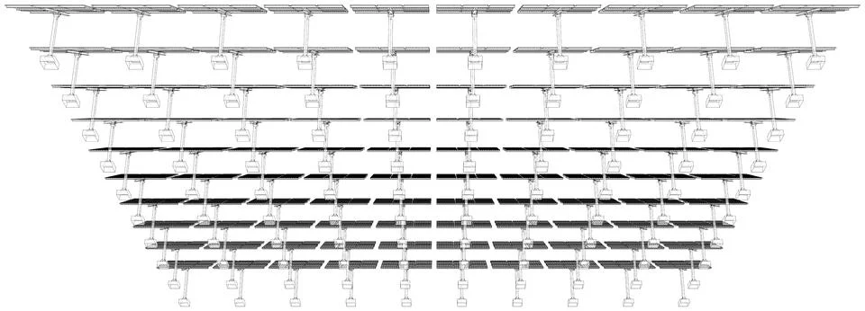 Solar Panel Concept. Vector Illustrazione stock