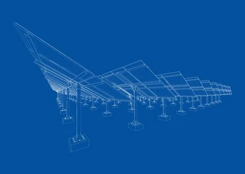 Solar Panel Concept. Vector Stock Illustration
