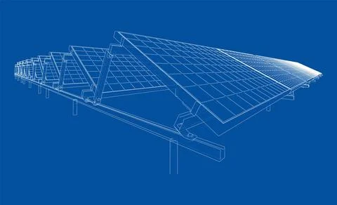 Solar Panel Concept. Vector Stock-Illustration