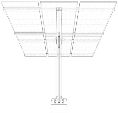Solar Panel Concept. Vector rendering of 3d Stock Illustration