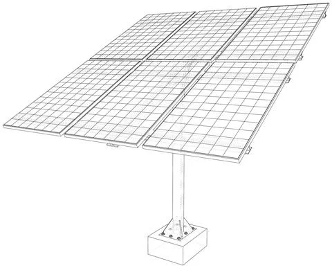 Solar Panel Concept. Vector rendering of 3d Stock Illustration