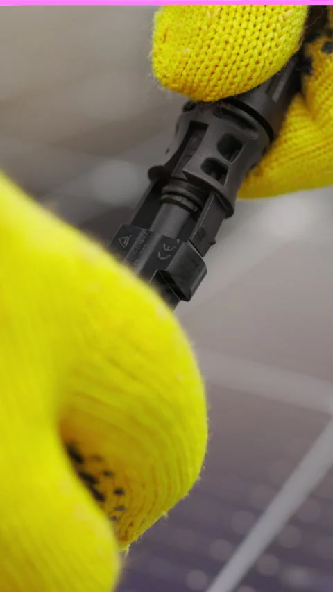 Solar Panel Connector Stock Footage 319595829