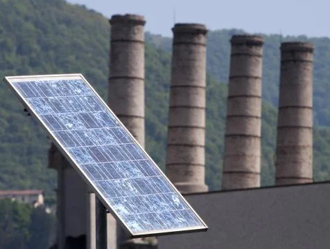 Solar Panel Contrast Stock Photos
