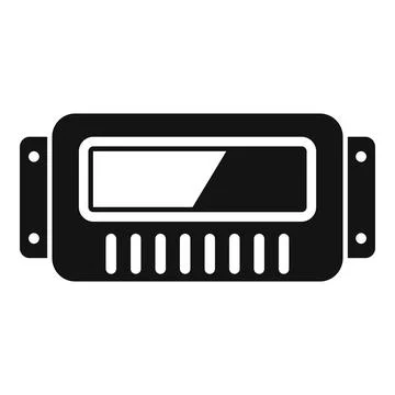 Solar panel controller icon simple vector. Power wall Stock Illustration
