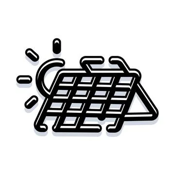 Solar panel converting sunlight into clean energy Stock Illustration