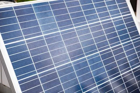 Solar panel converting sunlight into clean energy, promoting a sustainable Foto stock