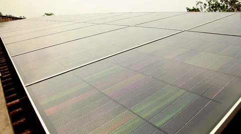 Solar panel dolly shot Vídeos de archivo 25491607