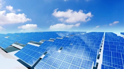 Solar Panel eco system. Alternative energy generation, ecological concept Stock Footage 254098501