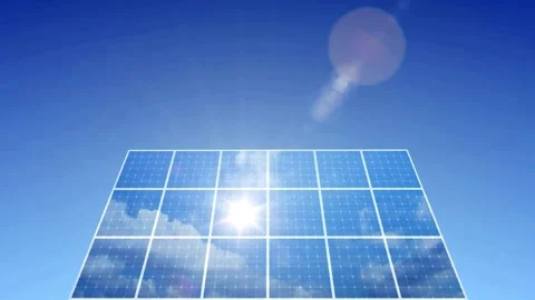 Solar Panel eco system. Alternative energy generation, ecological concept Video stock 254101490