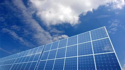 Solar Panel eco system. Alternative energy generation, ecological concept Stock Footage 254101507