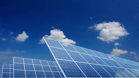 Solar Panel eco system. Alternative energy generation, ecological concept Stock Footage 254101520