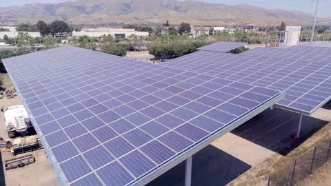 Solar Panel eco system. Alternative energy generation, ecological concept Stock Footage 254101648