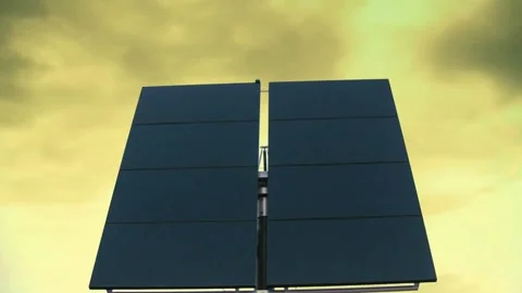 Solar Panel eco system. Alternative energy generation, ecological concept Stock Footage 254101886