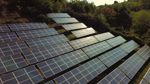 Solar Panel eco system. Alternative energy generation, ecological concept Stock Footage 254102605