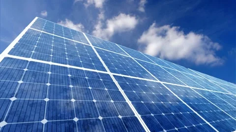 Solar Panel eco system. Alternative energy generation, ecological concept Video stock 254103497