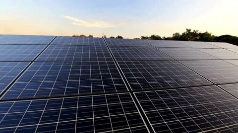 Solar Panel eco system. Alternative energy generation, ecological concept Stock Footage 254103557