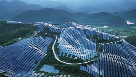 Solar Panel eco system. Alternative energy generation, ecological concept Stock Footage 254103573