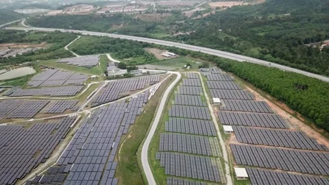 Solar Panel eco system. Alternative energy generation, ecological concept Stock Footage 254103846