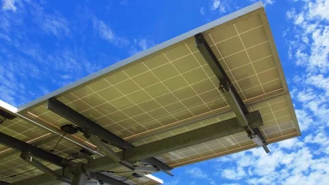 Solar Panel eco system. Alternative energy generation, ecological concept Stock Footage 254103909