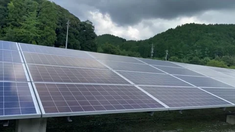 Solar Panel eco system. Alternative energy generation, ecological concept Stock Footage 254103938