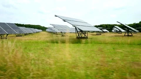 Solar Panel eco system. Alternative energy generation, ecological concept Stock Footage 254104106