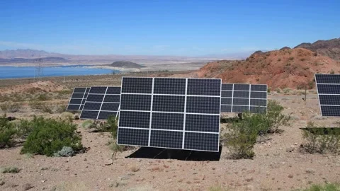 Solar Panel eco system. Alternative energy generation, ecological concept Stock Footage 254104151
