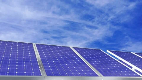 Solar Panel eco system. Alternative energy generation, ecological concept Stock Footage 254104154