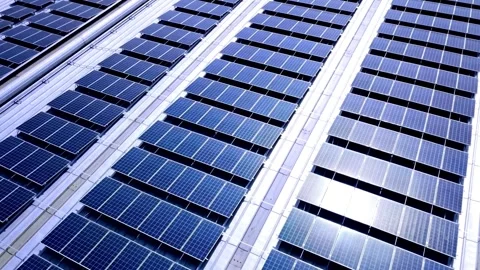 Solar Panel eco system. Alternative energy generation, ecological concept Stock Footage 254104177