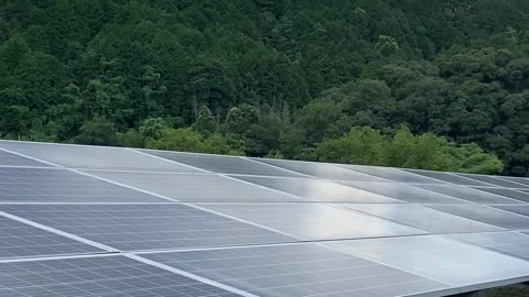 Solar Panel eco system. Alternative energy generation, ecological concept Stock Footage 254104205