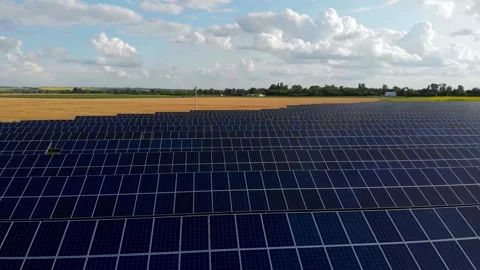 Solar Panel eco system. Alternative energy generation, ecological concept Stock Footage 254104208