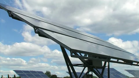 Solar Panel eco system. Alternative energy generation, ecological concept Stock Footage 254104257