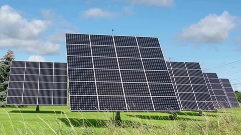 Solar Panel eco system. Alternative energy generation, ecological concept Stock Footage 254104262