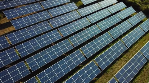 Solar Panel eco system. Alternative energy generation, ecological concept Stock Footage 254104442
