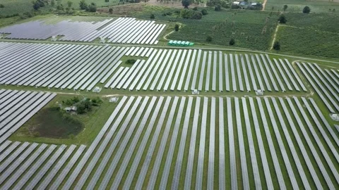 Solar Panel eco system. Alternative energy generation, ecological concept Stock Footage 254104512