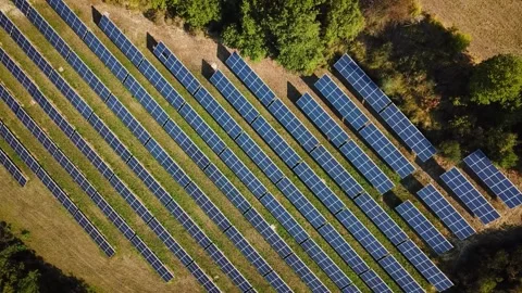 Solar Panel eco system. Alternative energy generation, ecological concept Stock Footage 254104739
