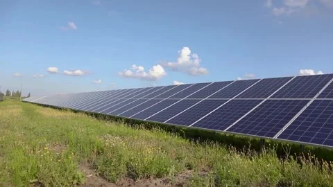 Solar Panel eco system. Alternative energy generation, ecological concept Video stock 254104872