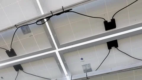 Solar Panel eco system. Alternative energy generation, ecological concept Stock Footage 254104901